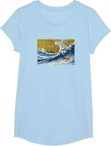 Vista 11 de Camiseta de surf japonés con diseño de erizo Azul Marino