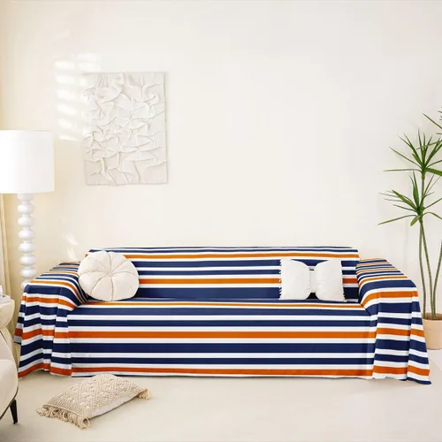 Vista 18 de Erosebridal Funda de sofá de lunares de 71 x 91 pulgadas, funda de sofá con lunares geométricos, funda de sofá moderna de estilo rústico con Blanco