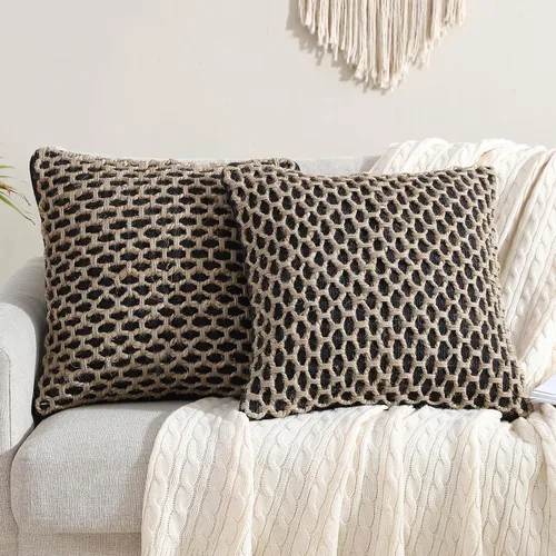 Vista 33 de Boho Living Jada - Funda decorativa para almohada, incluye acento, diseño tejido premium, decoración para sala de estar, (2) funda de almohada de 20