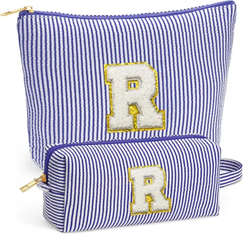 Vista 35 de Set de Bolsos de Maquillaje de Viaje - Bolso Inicial de Aseo de Viaje, Bolso de Cosméticos Portátil Bolso de Maquillaje de Viaje con Artículos Azul