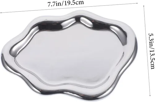 Vista 4 de USHOBE Irregular Ceramic Plate Wedding Decorations Ceramic Jewelry Holder Ceramic Ring Holder Earrings Necklaces Organizer Large Capacity Trinket