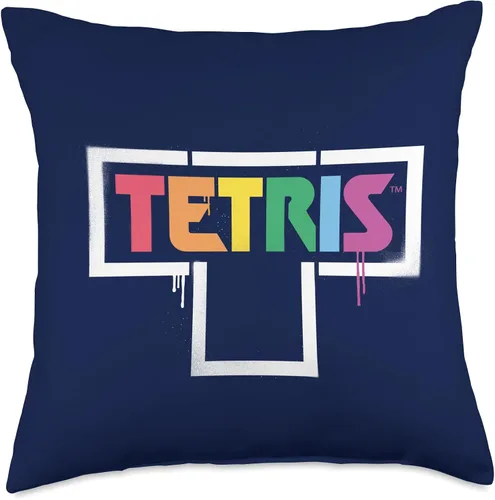Vista 5 de Tetris Graffiti Heart Art - Almohada de 16 x 16 pulgadas, multicolor