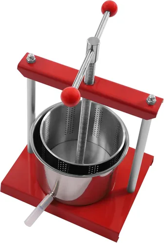 Vista 3 de Fruit Wine Press 1.6 Gallon Stainless Steel Manual Juice Maker 100% Nature Juice Making, Apple Grape Berry Vegetables Crusher, Olive Oil Cider