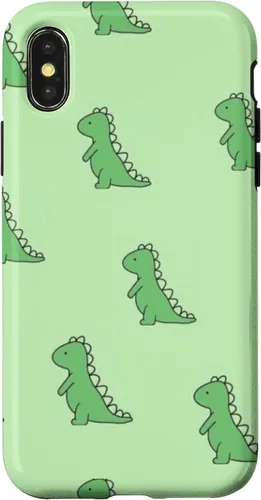 Vista 5 de Lindo dinosaurio verde bebé Dino TRex en verde para mujeres y niñas caso para iPhone 17