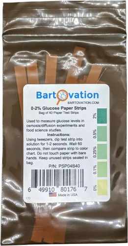 Vista 3 de Bartovation Papel científico de prueba de glucosa 0-2%, 40 tiras