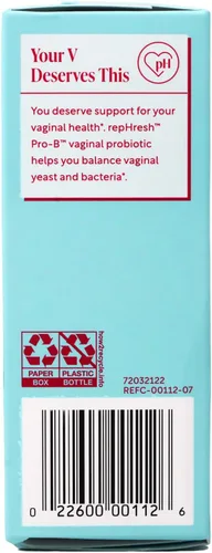 Vista 5 de RepHresh Suplemento probiótico vaginal Pro-B, 30 cápsulas, paquete de 2