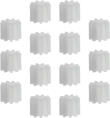 Vista 6 de Othmro 100 piezas de engranajes de plástico 9 dientes modelo 092A engranaje de reducción engranajes de gusano de plástico para RC coche robot motor