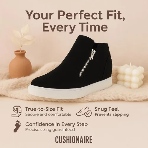 Vista 3 de Cushionaire Hart Hidden Tenis de plataforma, para mujer, disponibles en modelos anchos