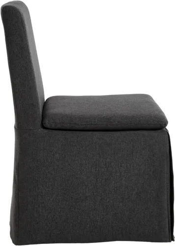 Vista 8 de Juego de 2 sillas de comedor cubiertas de granja, modernas sillas tapizadas para cocina y comedor, cómodas sillas laterales sin brazos con acento
