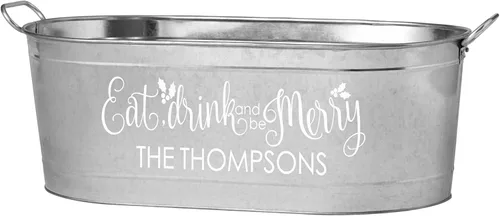 Vista 21 de Let's Make Memories Crea tu propia bañera de bebidas personalizada con soporte, tina de bebidas personalizada, esencial de entretenimiento único