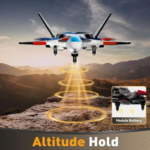 Vista 7 de 4DRC Aviones de control remoto de espuma con cámara 1080P para niños y adultos de 8 a 16 años, aviones RC con luz, control de gravedad, seguimiento