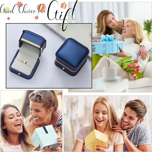 Vista 7 de Anillos de amor de la amistad chapados en oro de 18 quilates con circonita cúbica de acero inoxidable, anillos de promesa de boda, anillos de amor