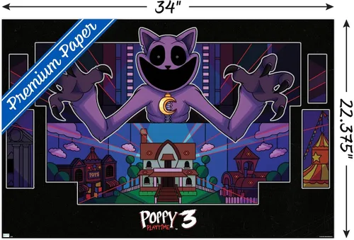 Vista 3 de Trends International Poppy Playtime: Capítulo 3 - Póster de pared de cuerdas, 34 pulgadas de largo x 22.4 W, versión premium sin marco