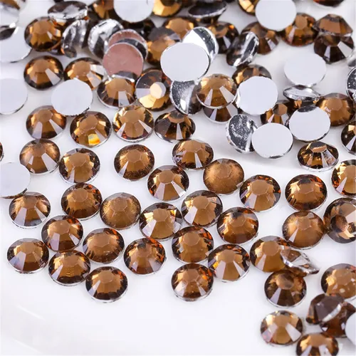 Vista 48 de 3000 unidades de diamantes de imitación termoadhesivos SS6 de 2mm con parte posterior plana, gemas de cristal de vidrio transparente redondas