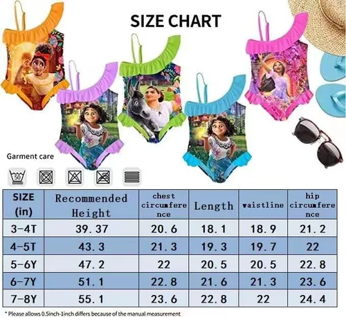 Vista 5 de NIUJNE Girls Bathing Swimsuit Toddler Suit Ruffle Butt Princess 1 Shoulder One Piece Girl Swimwear for Summer Beach