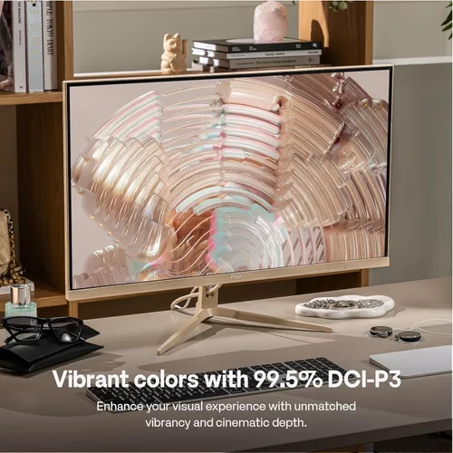Vista 6 de Pixio PX27U Wave Beige 27 pulgadas 160Hz Frecuencia de actualización 4K 3840x2160p Resolución Panel IPS rápido 1ms GTG Tiempo de respuesta Monitor