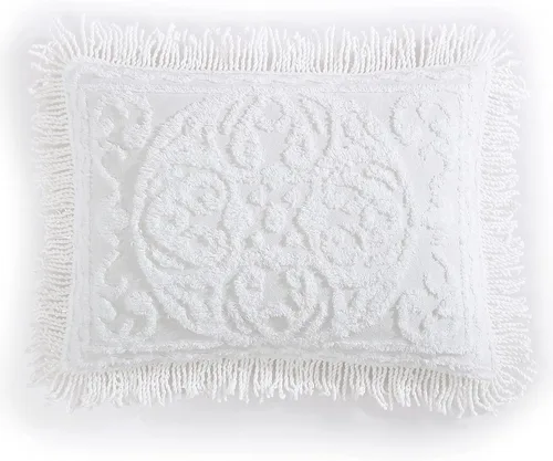Vista 36 de Beatrice Home Fashions Medallón de chenilla, funda estándar, azul