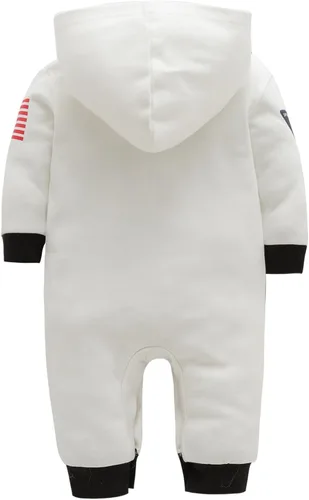 Vista 6 de FANCYINN Disfraz de astronauta de Halloween para bebé, traje espacial para bebé, novedad para cosplay, mameluco de 3 a 24 meses