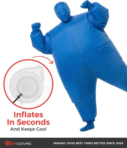 Vista 11 de Morph - Disfraz inflable azul para niños, disfraces de Halloween para niños