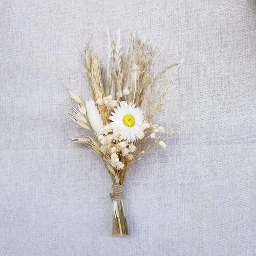 Vista 10 de Mini ramo de flores secas ramos secos de rosas buzón de regalo Boutonniere Pastel de flores BOHO (A)
