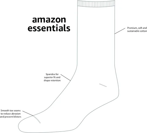 Vista 2 de Tienda Essentials Calcetines de vestir estampados para hombre, paquete de 5