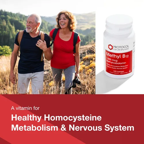 Vista 3 de PROTOCOL FOR LIFE BALANCE Metil B12 1,000mcg - Vitamina B12 para el metabolismo de la homocisteína - Apoya la salud del cerebro y la salud