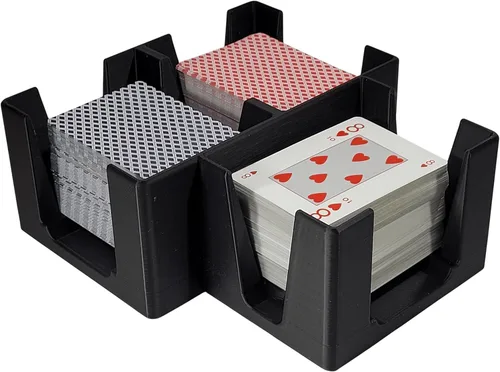 Vista 15 de Bandeja de plástico negro para cartas o carrito, no giratoria, fabricada en Estados Unidos Non-Swivel, Deluxe Plastic, Holds up to 2 decks, Does