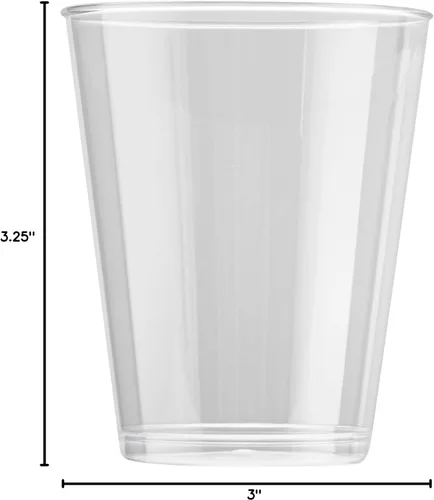 Vista 18 de Restaurantware RW Base - Vasos de fiesta de 8 onzas, 20 vasos de chupito desechables, con borde enrollado, vaso de cóctel de plástico transparente