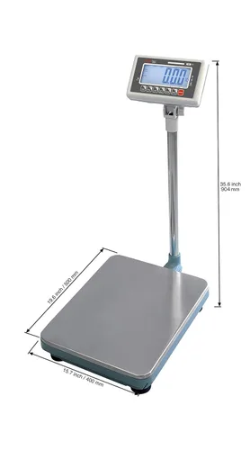 Vista 4 de VisionTechShop Báscula de sobremesa TBW-100 para almacén báscula de envío industrial y, Lb/Kg conmutable, capacidad de 100 libras, legibilidad