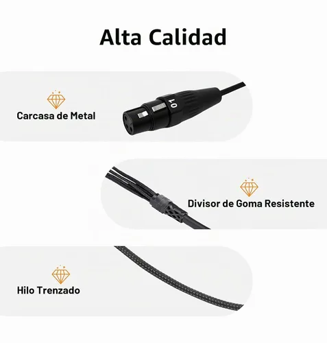 Vista 5 de Jamesin Cables XLR de 4 canales de 6 pies macho a hembra, cable de serpiente con etiqueta digital y cable de audio de micrófono codificado por