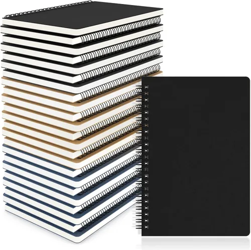 Vista 10 de EUSOAR Cuaderno con rayas en espiral, tamaño A5, paquete de 3 unidades, 5.5 x 8.3 pulgadas, 120 páginas, cuadernos de escritura de viaje, cuaderno