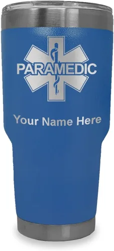 Vista 16 de LaserGram Vaso aislado al vacío de 20 onzas, paramédico, grabado personalizado incluido (negro) Engraved Gift for Paramedics, Vacuum Insulated