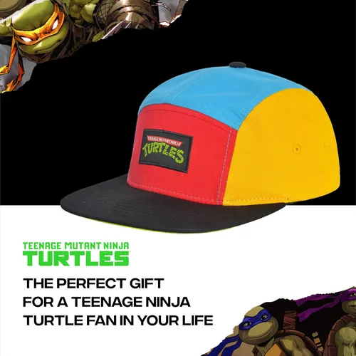 Vista 3 de Concept One TMNT - Gorra de béisbol para adultos, diseño de tortugas ninja con ala plana