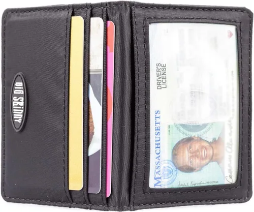 Vista 3 de Big Skinny New Yorker ID Slim Wallet, con capacidad para hasta 24 tarjetas Negro