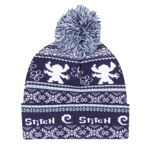 Vista 2 de Gorro Stitch Fair Isle Pom Beanie Azul marino