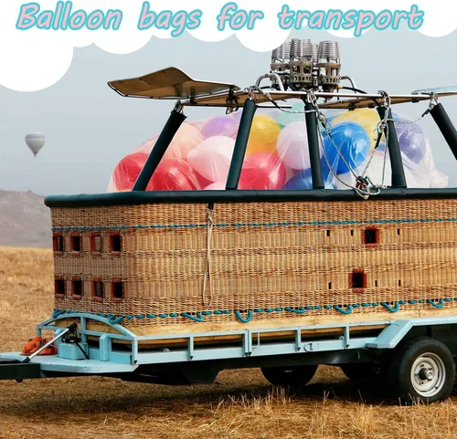 Vista 5 de Gueevin 8 bolsas grandes para globos para transporte, reutilizables, transparentes, para árboles de Navidad, sofás, almacenamiento de equipaje
