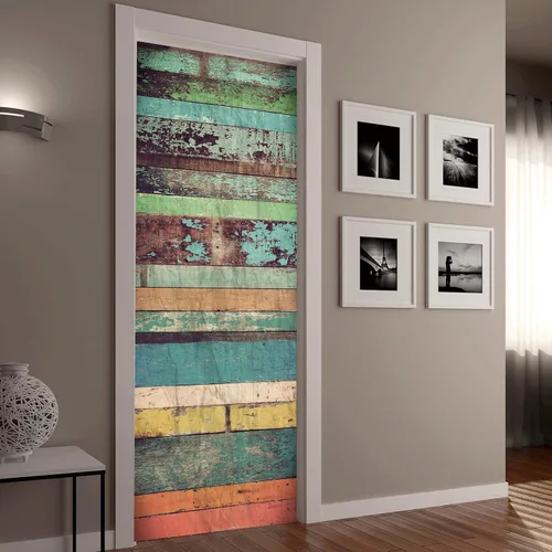 Vista 5 de Artfanke - Adhesivo 3D realista para puerta de grano de madera, despegar y a2087