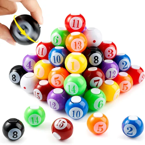 Vista 11 de JOYIN Paquete de 36 Spinners Fidget de Béisbol para Niños, Recuerdos de Fiesta de Béisbol, Juguetes Fidget al Por Mayor, Pelotas Antiestrés