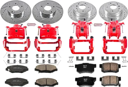 Vista 2 de Power Stop KC5389 Kit de freno de rendimiento de 1 clic con pinza para Honda Element 2003-2011 [específico del modelo]