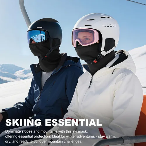 Vista 7 de Ski Mask, Balaclava & Neck Gaiter Face Mask for Men and Women, Face Cover for Cycling, Hiking, Traveling