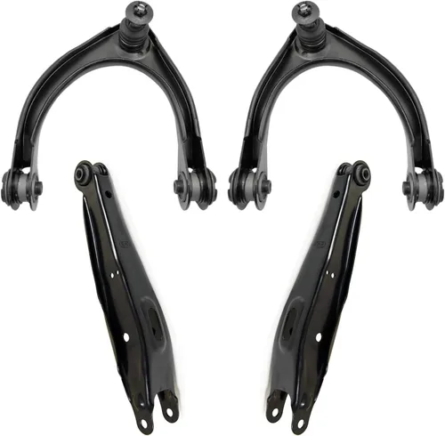 Vista 99 de Detroit Axle - 4 piezas de brazos de control traseros para Ford C-Max, Focus, Mazda 3 5, Volvo C30, C70, S40, V50, 4 brazos de control superiores e