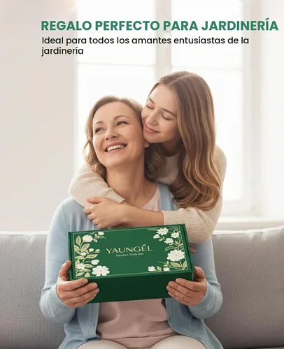 Vista 7 de Juego de herramientas de jardín para mujeres - Kit de 10 piezas de herramientas de jardín de acero inoxidable resistente con mango ergonómico