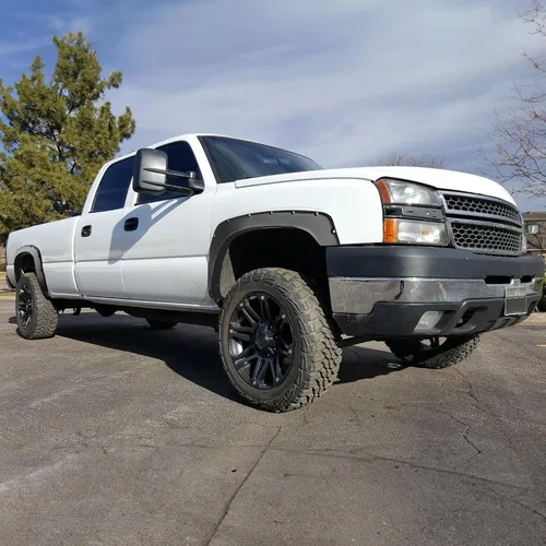 Vista 9 de LEDKINGDOMUS Kit de salpicaderas delanteras y traseras compatibles para Chevy Silverado/GMC Sierra 1999-2006 1500 2500HD 3500HD