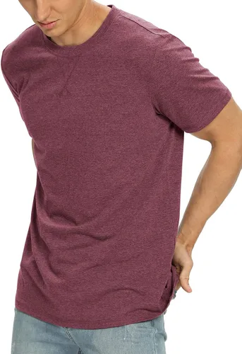 Vista 41 de NITAGUT Camiseta clásica de algodón para hombre con cuello redondo