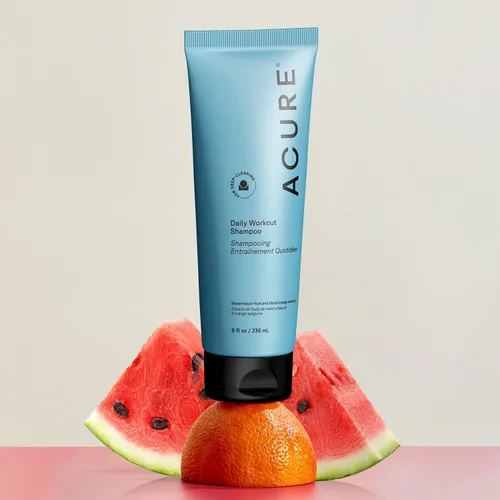 Vista 5 de Champú de Sandía Daily Workout de Acure - Champú Ligero Hidratante y Clarificante para Mujeres y Hombres con Cabello Graso, Dañado y Cuero Cabelludo