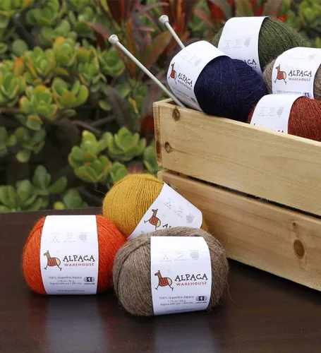 Vista 5 de Juego de 3 madejas de hilo de lana de alpaca 100% - Peso Fingering Lace Worsted - Celestialmente suave y perfecto para tejer y hacer crochet
