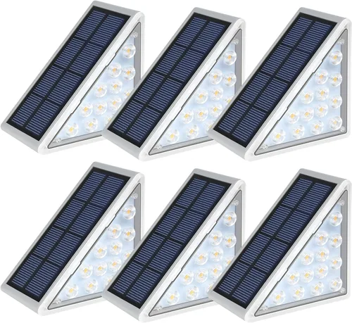 Vista 17 de AUDLES Luces LED Solares para Escalones Impermeables Luces para Escaleras Exteriores, Luz Solar para Terraza Decoración Exterior IP67 Luz