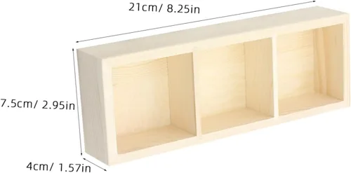 Vista 2 de DECHOUS Wooden 3 Compartment Tea Bag Holder Organizer for Countertop