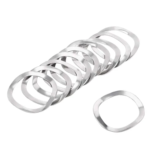Vista 8 de uxcell 10 arandelas de resorte ondulado de acero inoxidable 304 de 0.41 "x 0.59" x 0.01 pulgadas para tornillo