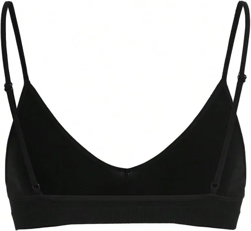 Vista 3 de SweatyRocks Bralette Triangular para Mujer con Escote Pronunciado Sujetador con Cuello en V Sin Cables Sin Relleno Suave Cómodo para Uso Diario